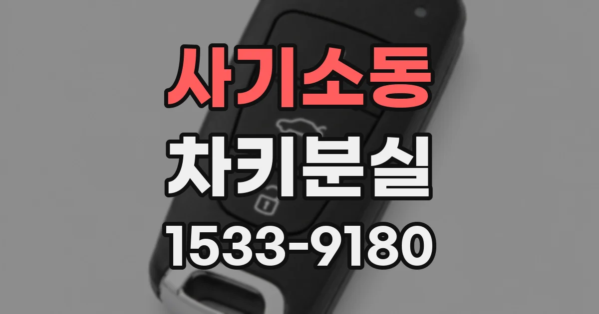 사기소동 차키분실