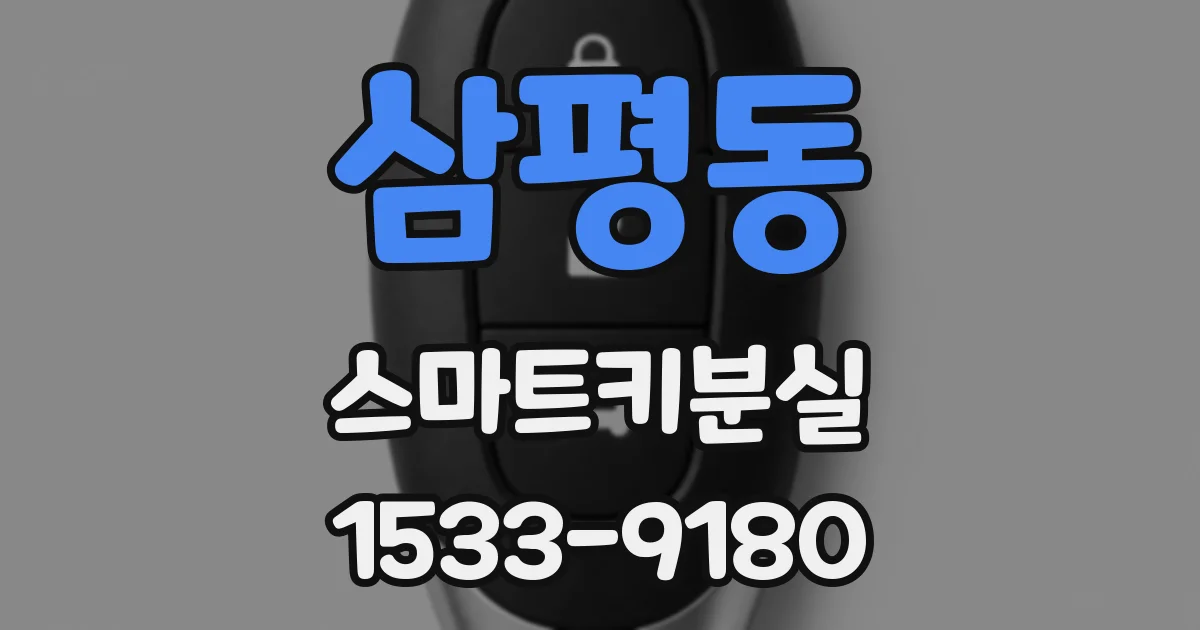삼평동 스마트키분실
