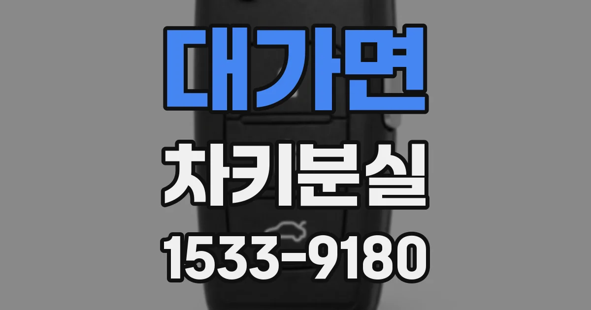 대가면 차키분실