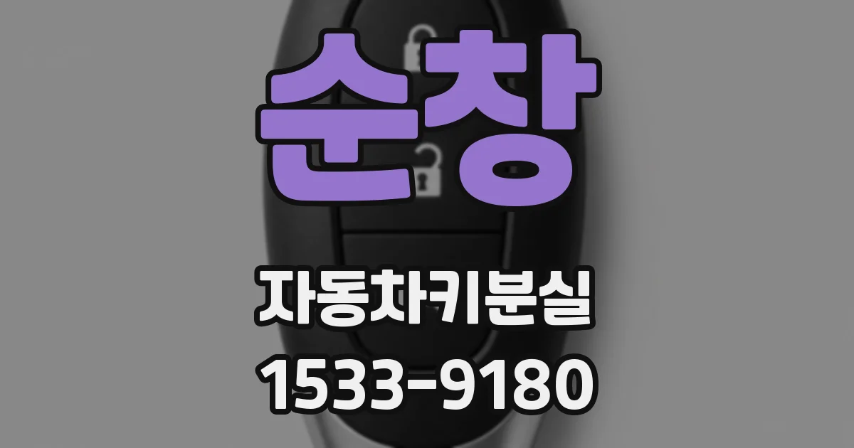 순창 자동차키분실
