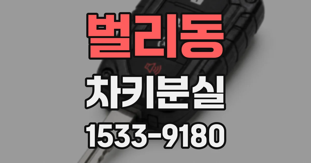 벌리동 차키분실