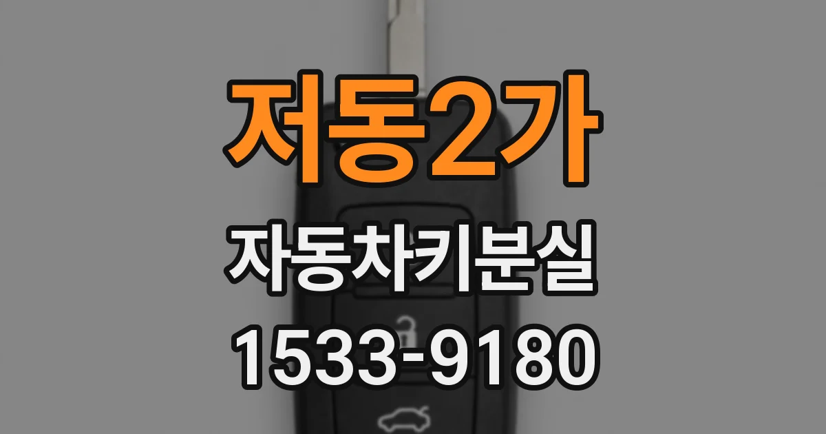 저동2가 자동차키분실