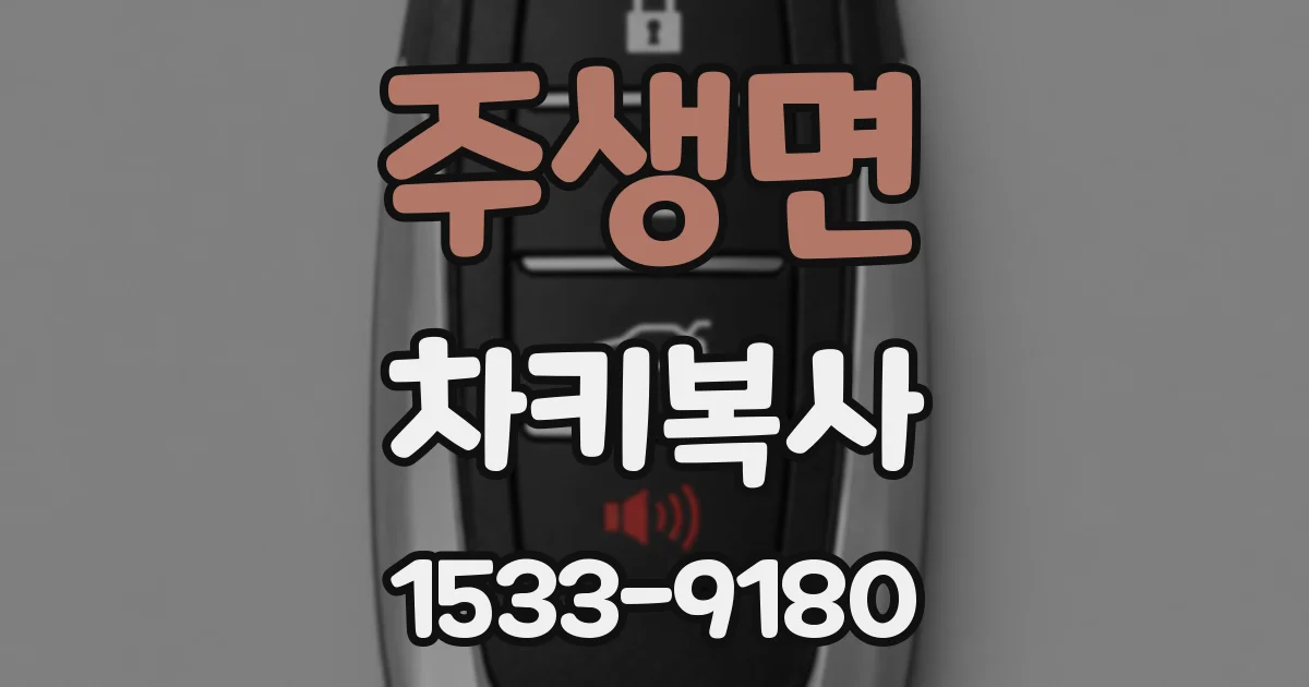주생면 차키복사