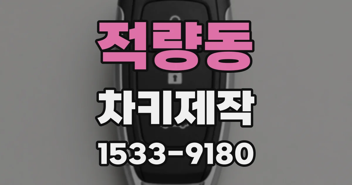 적량동 차키제작