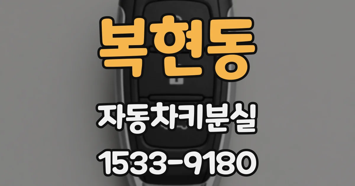 복현동 자동차키분실