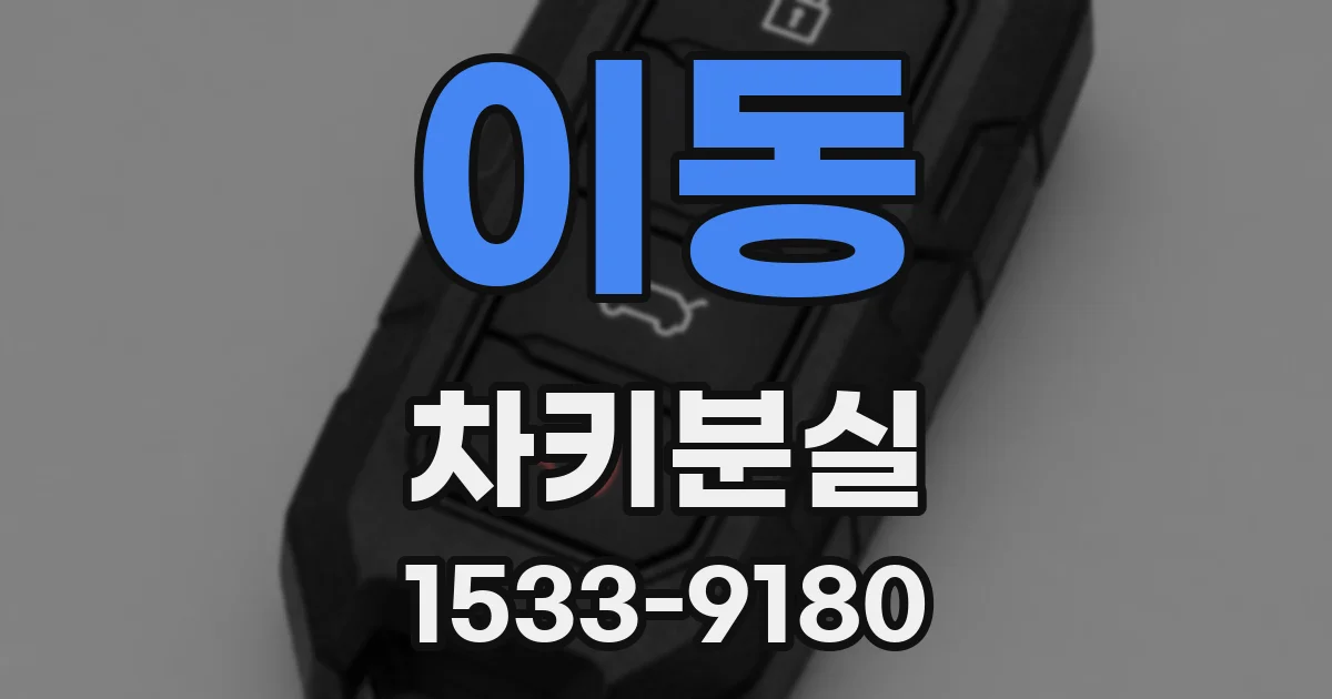 이동 차키분실