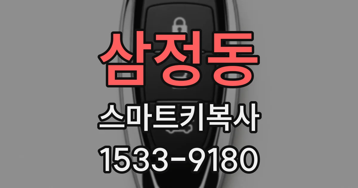 삼정동 스마트키복사