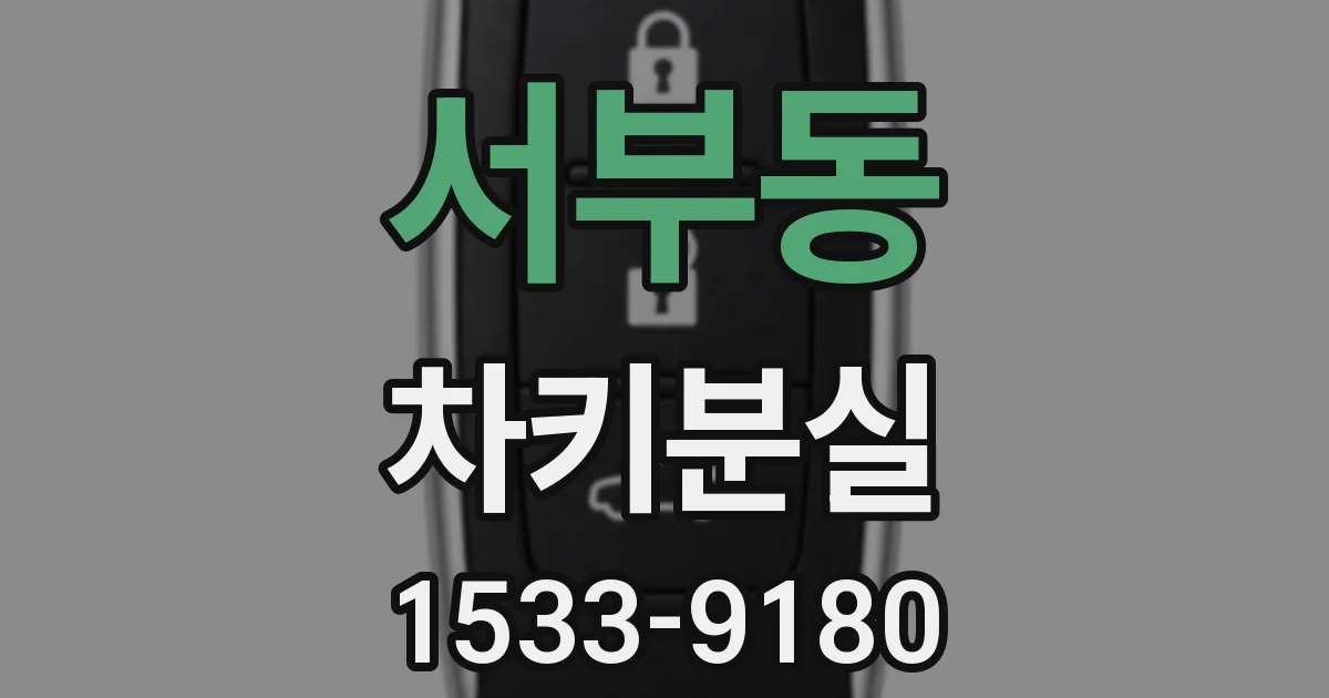 서부동 차키분실
