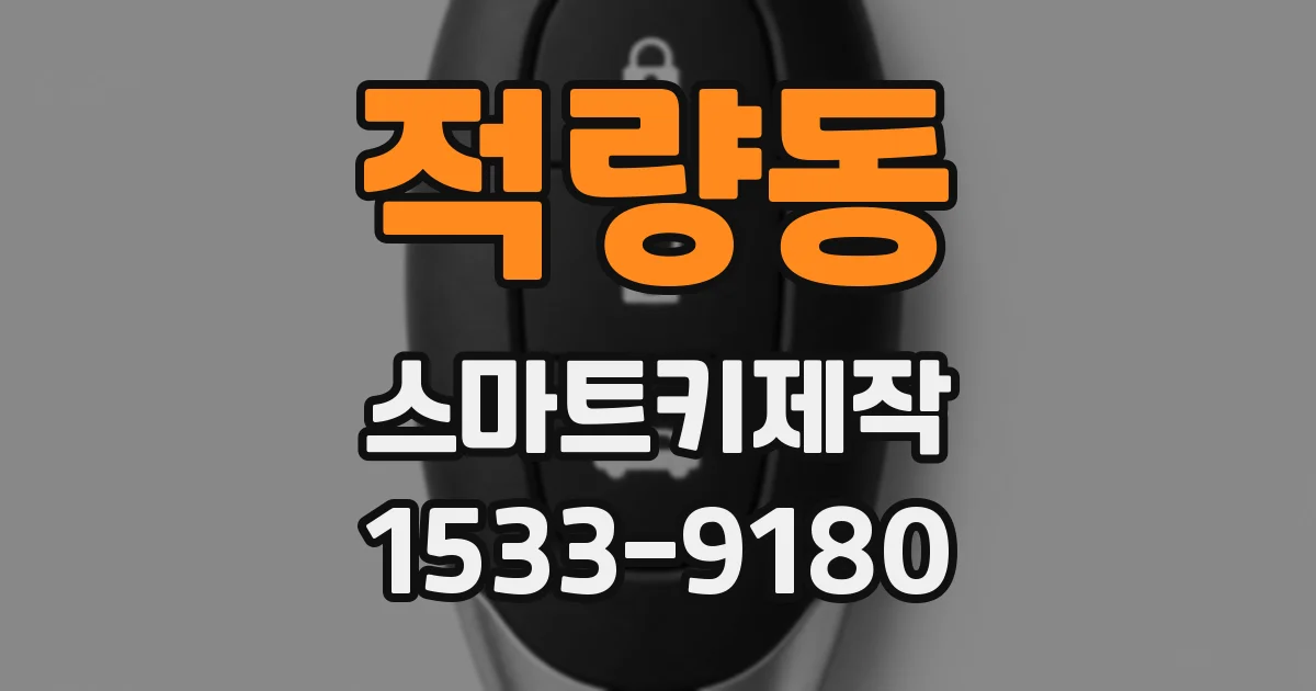 적량동 스마트키제작