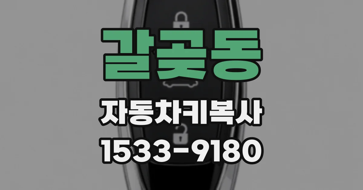 갈곶동 자동차키복사