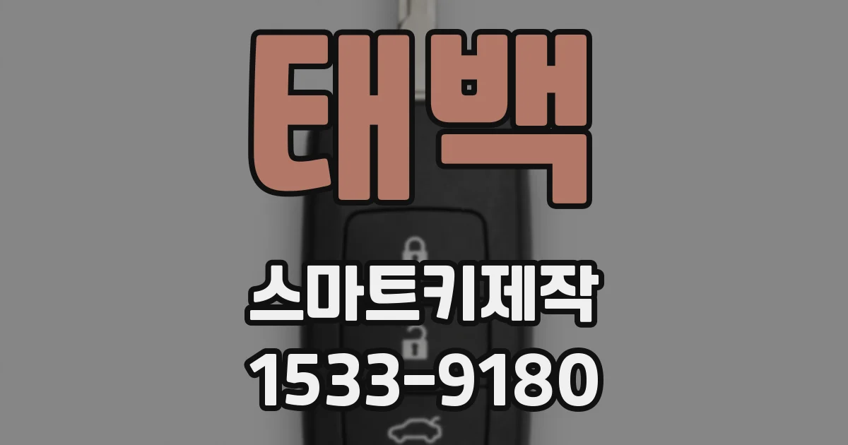 태백 스마트키제작