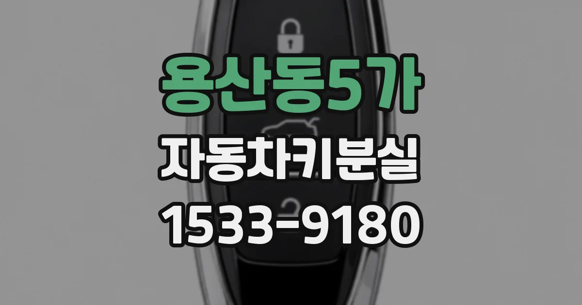 용산동5가 자동차키분실