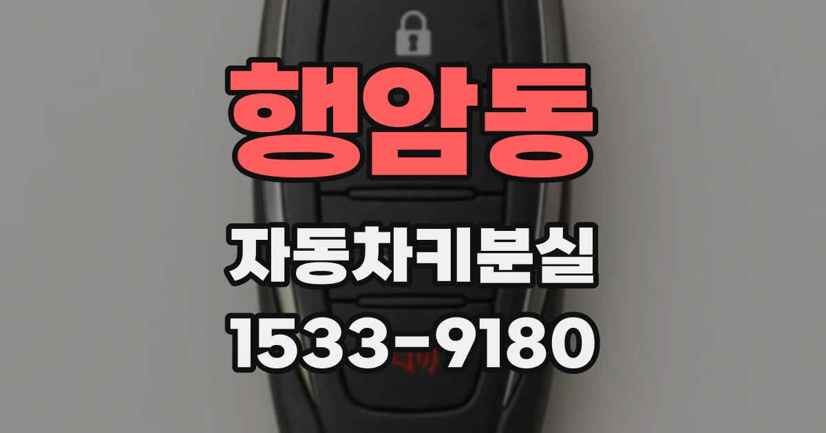 행암동 자동차키분실