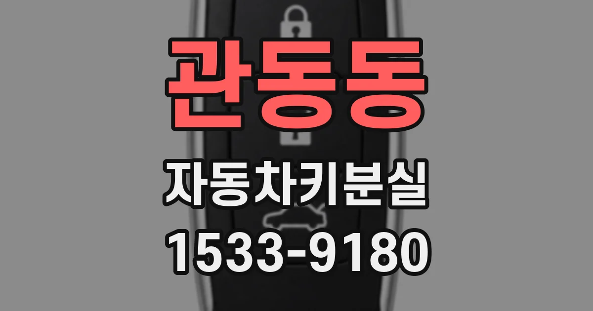 관동동 자동차키분실