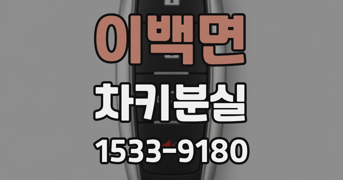 이백면 차키분실