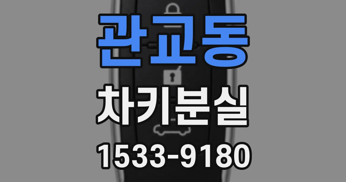 관교동 차키분실