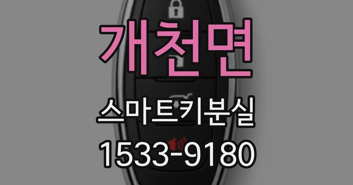 개천면 스마트키분실