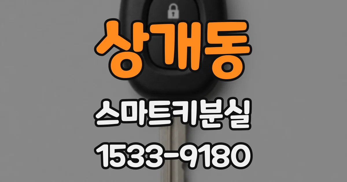 상개동 스마트키분실