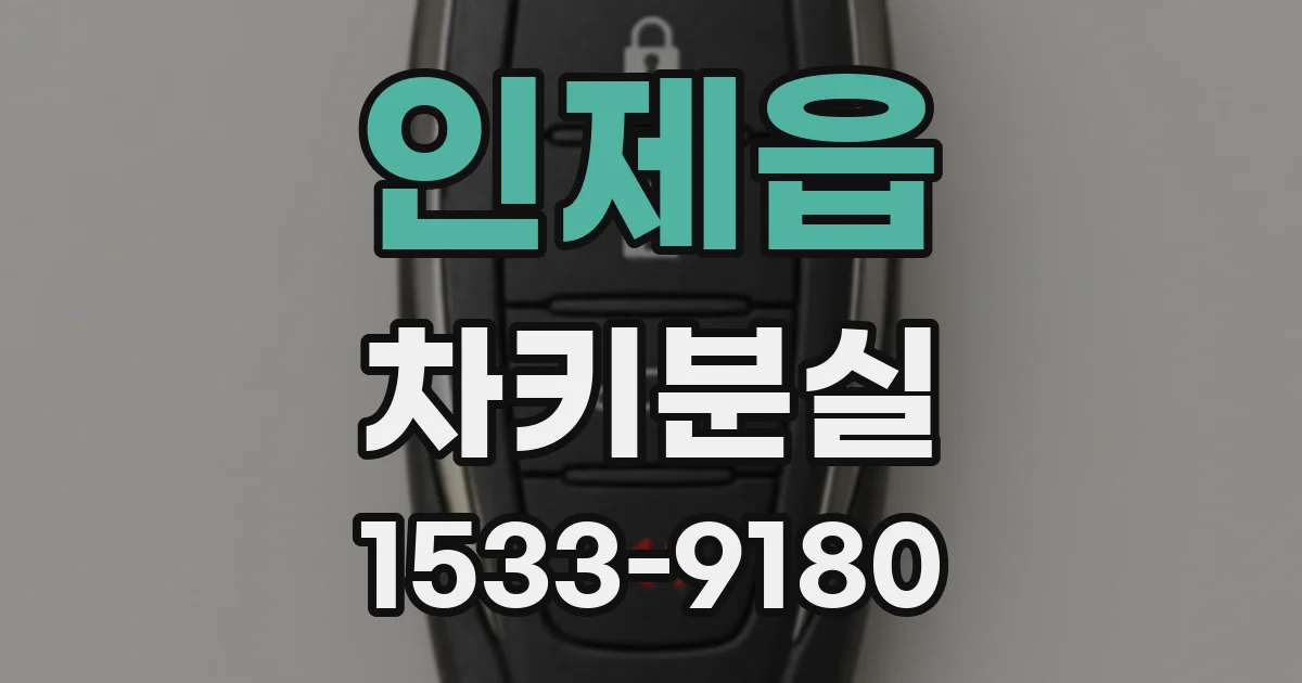 인제읍 차키분실