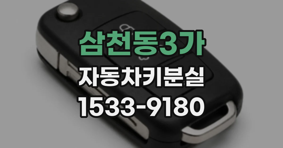 삼천동3가 자동차키분실