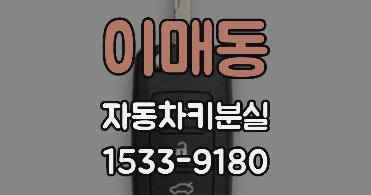 이매동 자동차키분실