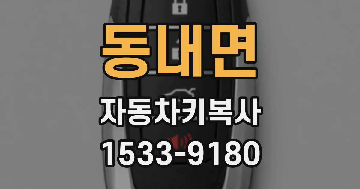 동내면 자동차키복사