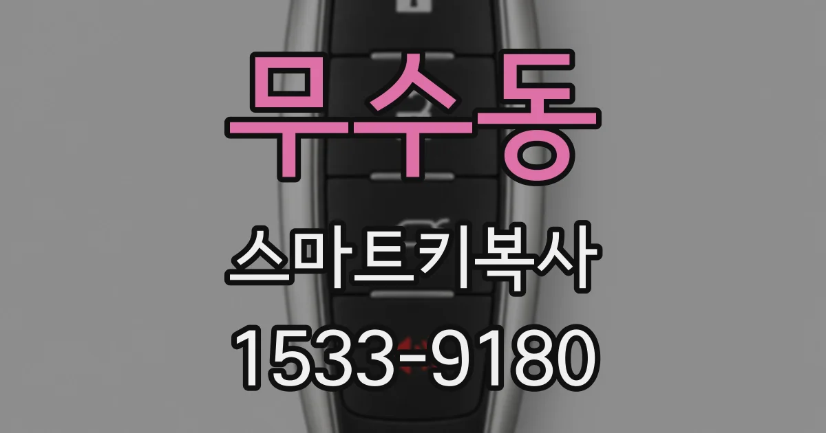 무수동 스마트키복사