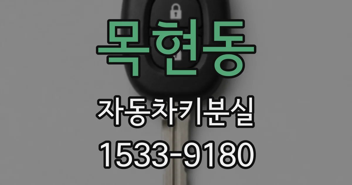목현동 자동차키분실