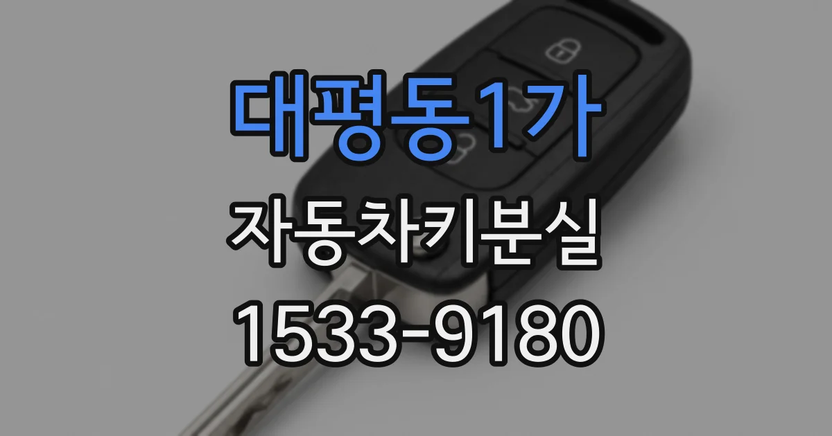 대평동1가 자동차키분실