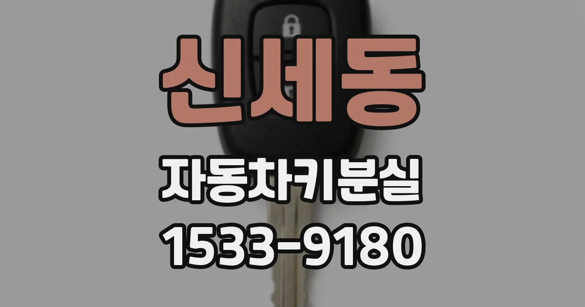 신세동 자동차키분실