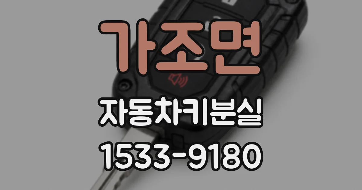 가조면 자동차키분실