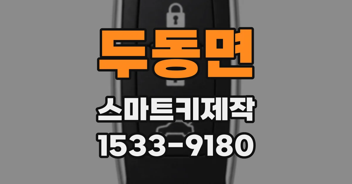 두동면 스마트키제작