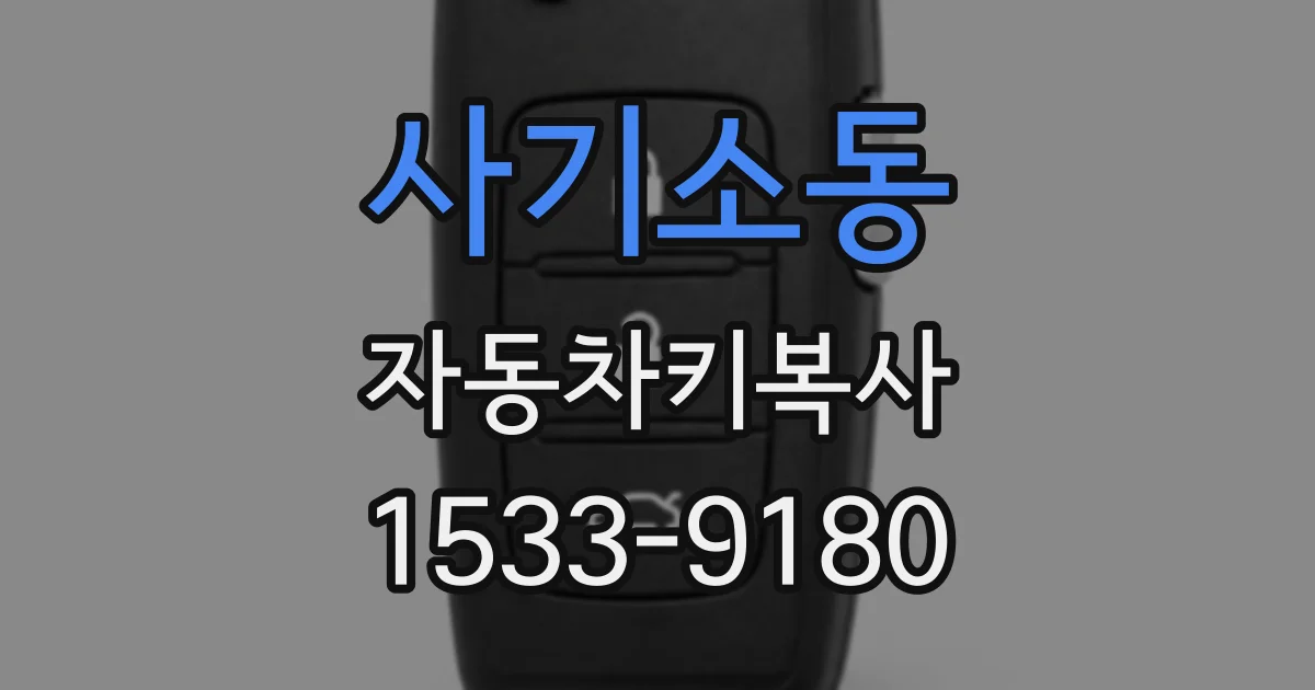 사기소동 자동차키복사