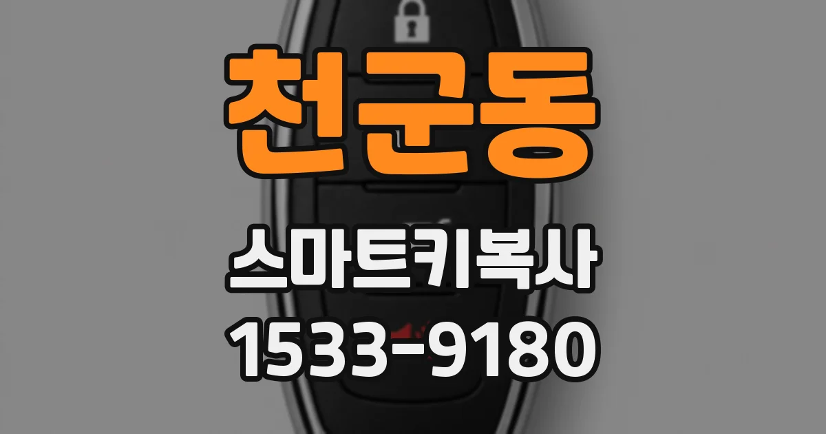 천군동 스마트키복사