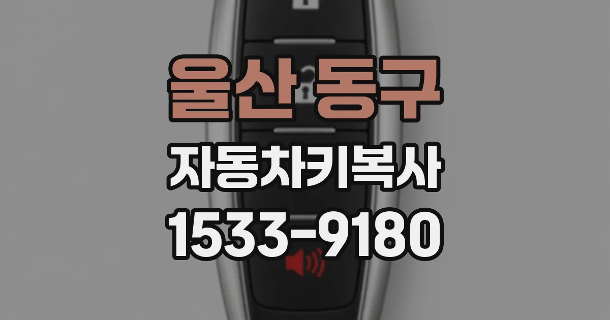 울산 동구 자동차키복사