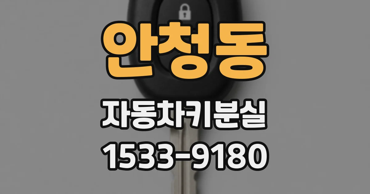 안청동 자동차키분실