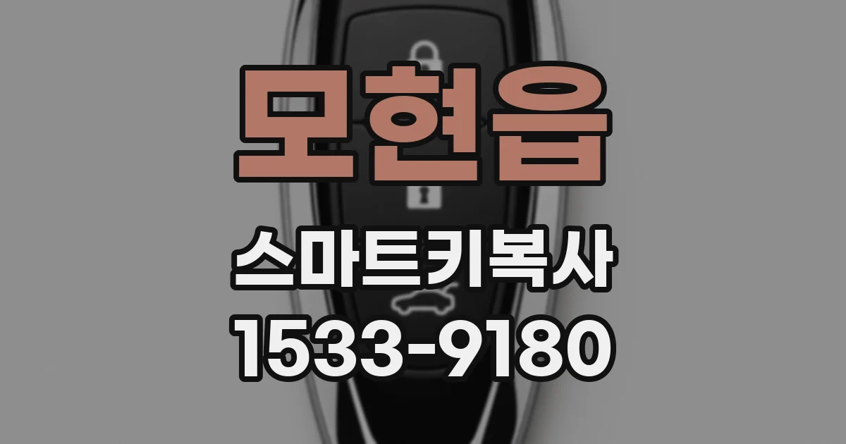 모현읍 스마트키복사