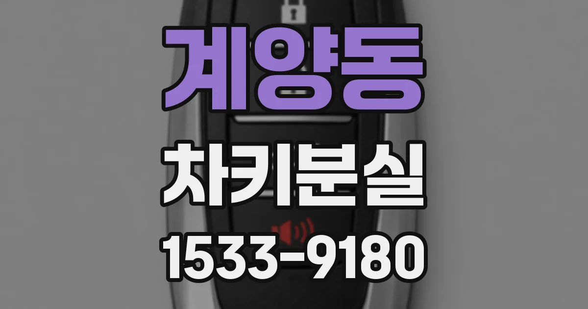 계양동 차키분실