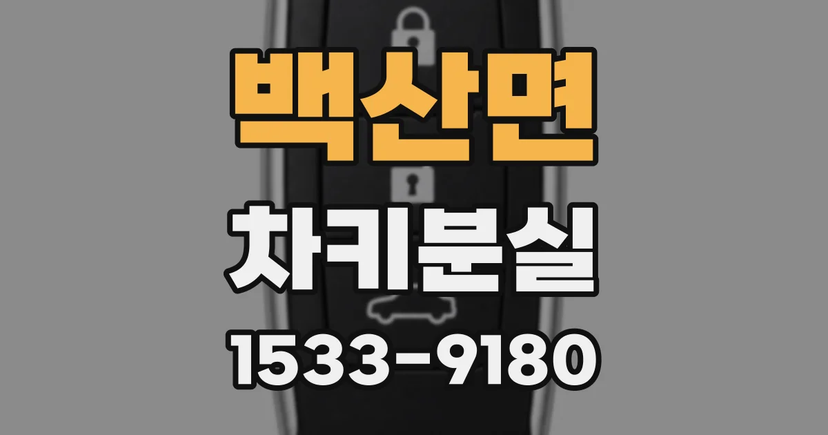 백산면 차키분실