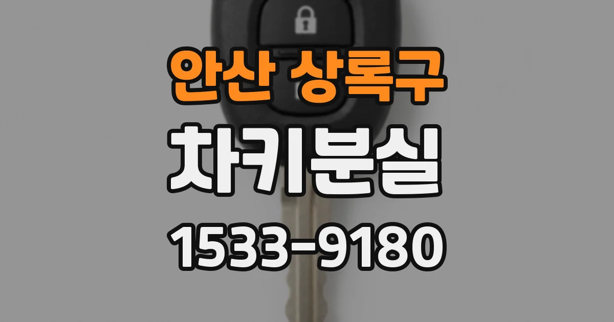 안산 상록구 차키분실