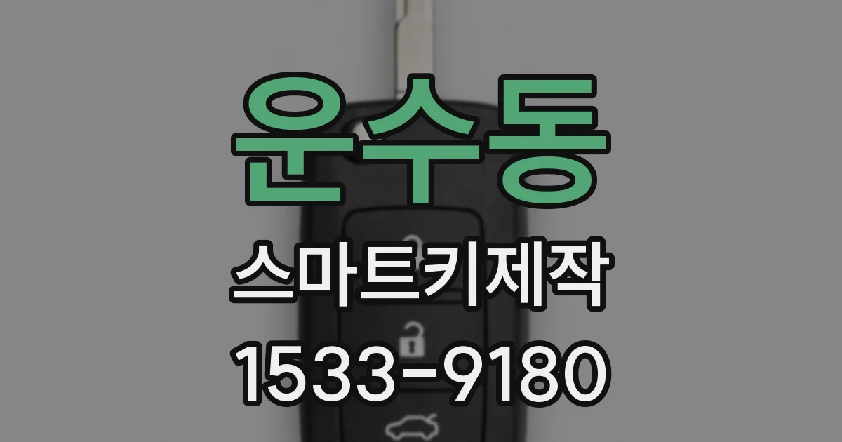 운수동 스마트키제작