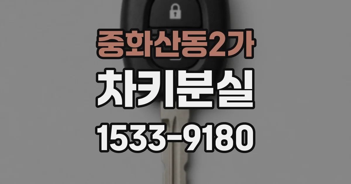 중화산동2가 차키분실