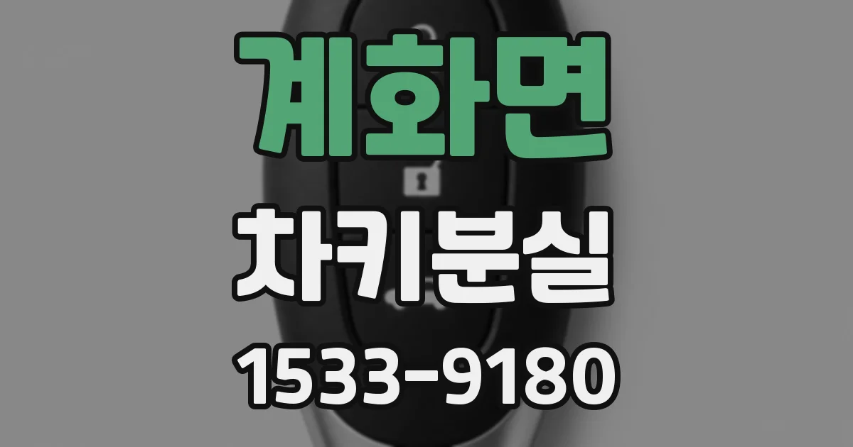 계화면 차키분실