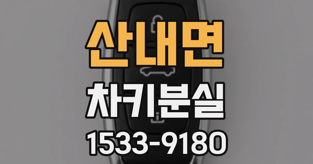 산내면 차키분실