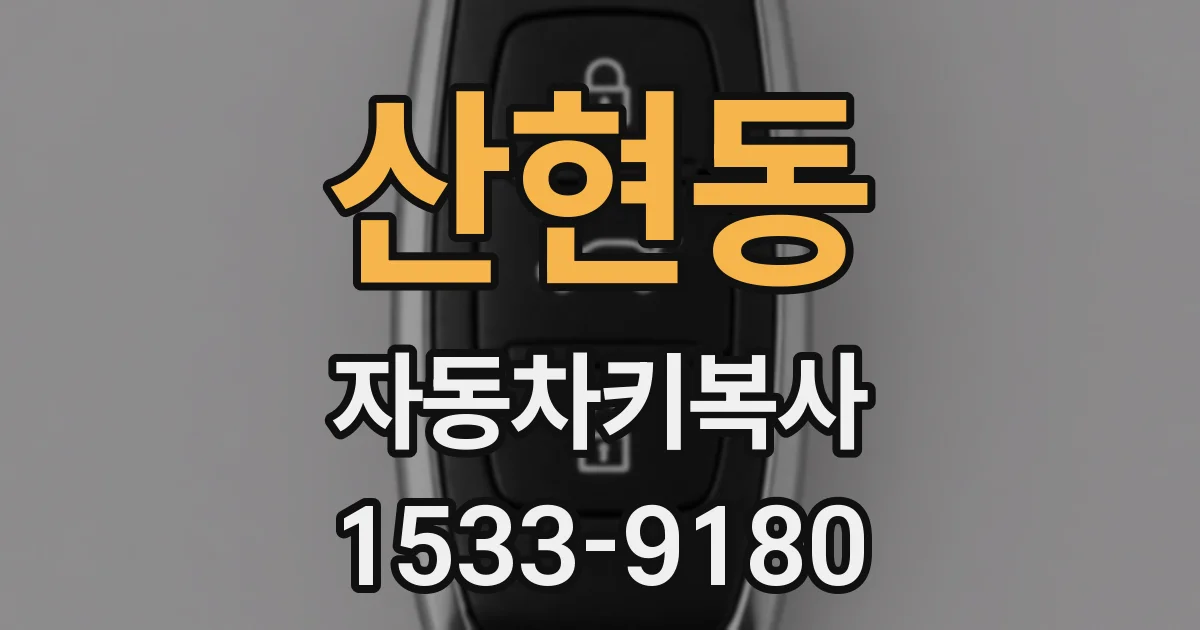 산현동 자동차키복사