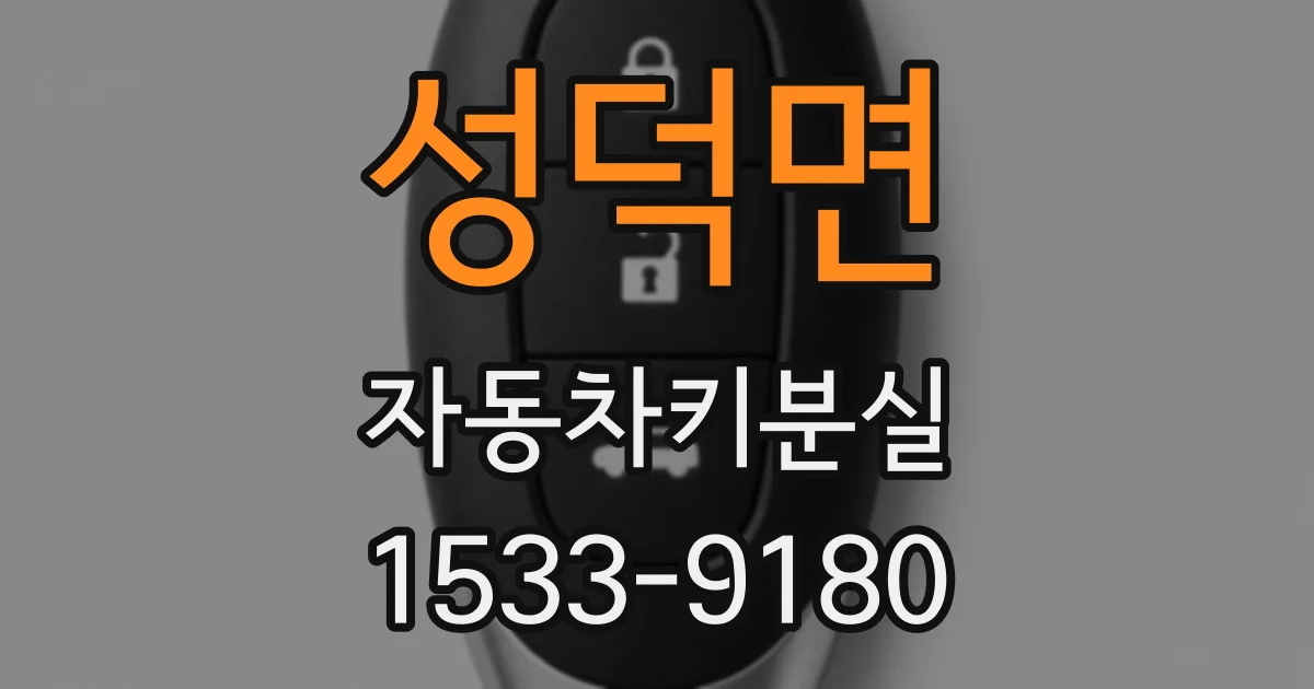 성덕면 자동차키분실