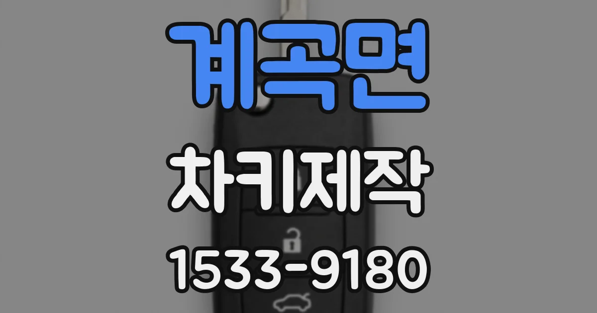 계곡면 차키제작