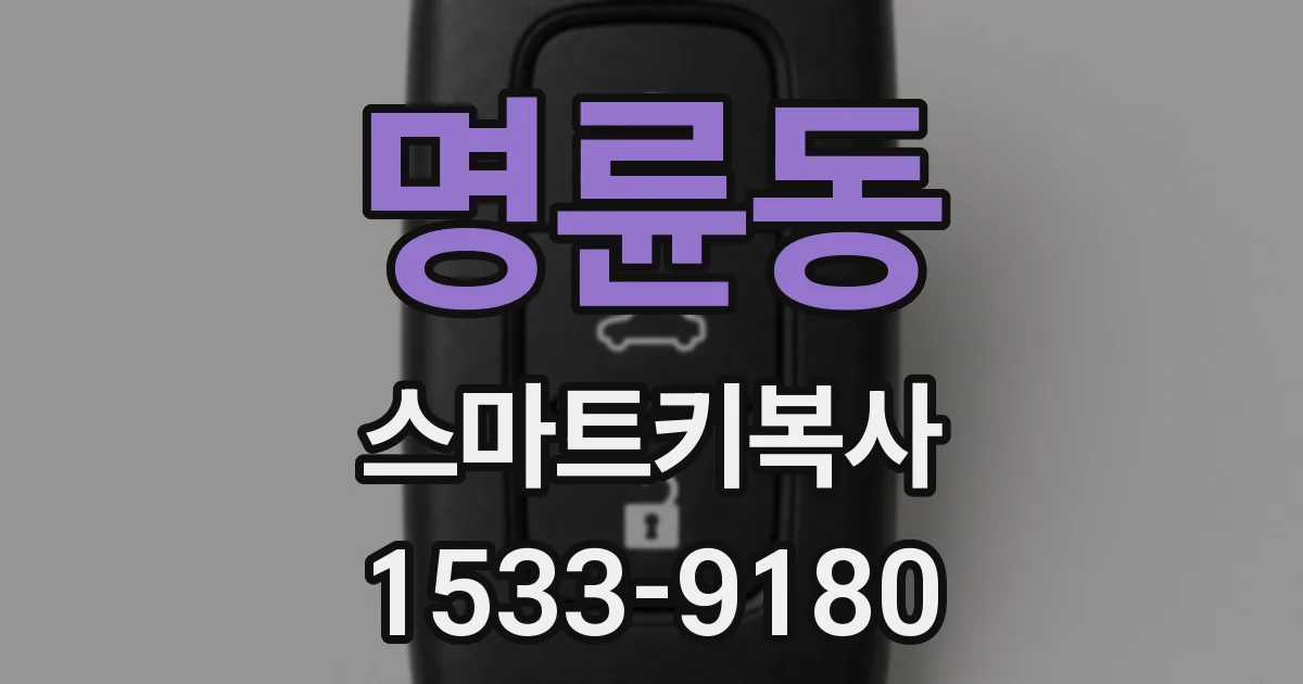 명륜동 스마트키복사
