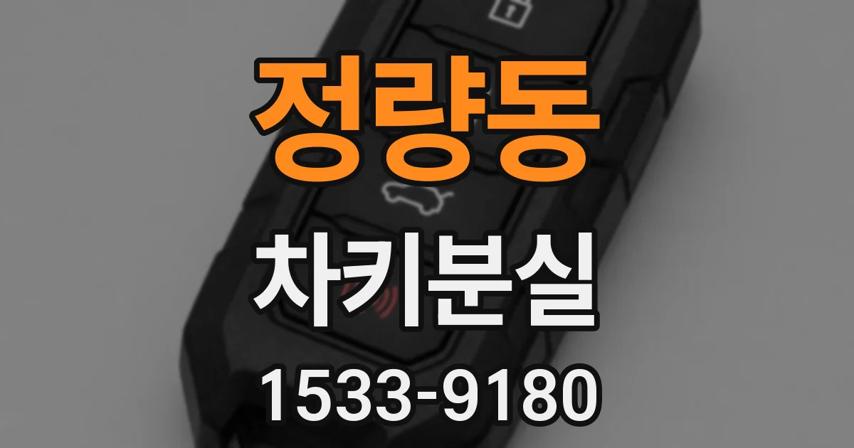 정량동 차키분실