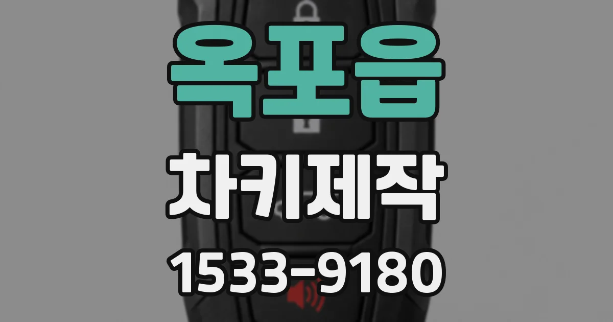 옥포읍 차키제작